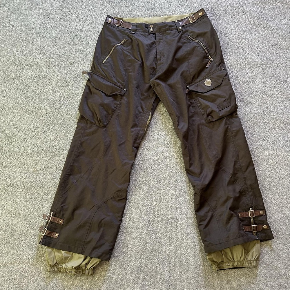 Burton Madison Snow Pants Mens XL Brown Ski Snowboard Water Resistant Cargo